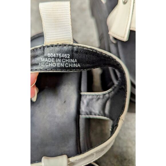 Forever 21 White Chunky Platform Sandals WOMENS 8 patent leather caged lug sole - Picture 12 of 13